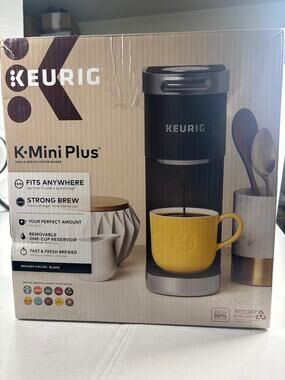 Keurig Mini Plus Black and Silver Coffee Maker